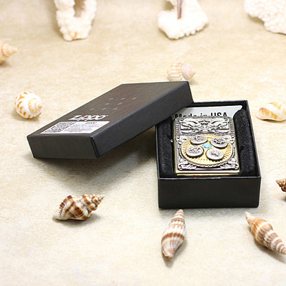 Zippo Antique Dual Tone 'Celestial Guardians Compass' - DS156