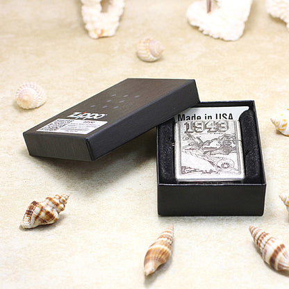 Zippo Antique Silver 1943 Battle of Midway 205-DS92