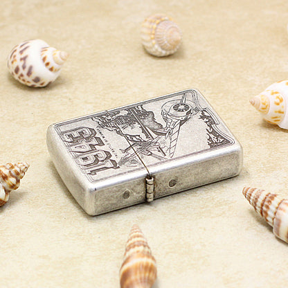 Zippo Antique Silver 1943 Battle of Midway 205-DS92