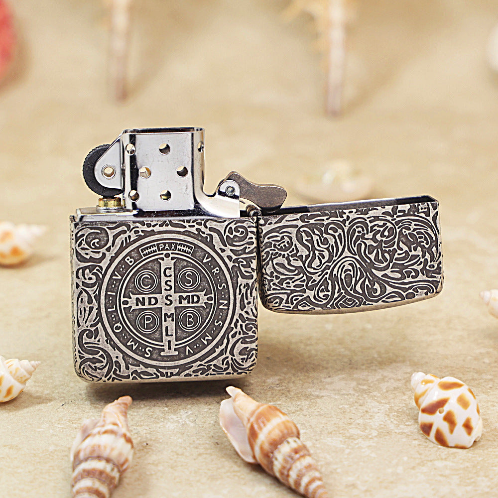 Zippo Antique Silver Constantine Lighter 1941-DS08