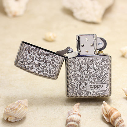 Zippo Antique Silver Double-Sided Arabesque (Qianyu Studio) 162-DS09