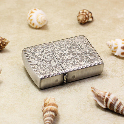 Zippo Antique Silver Double-Sided Arabesque (Qianyu Studio) 162-DS09