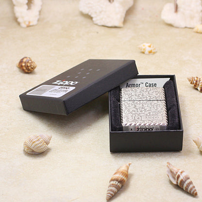 Zippo Antique Silver Double-Sided Arabesque (Qianyu Studio) 162-DS09