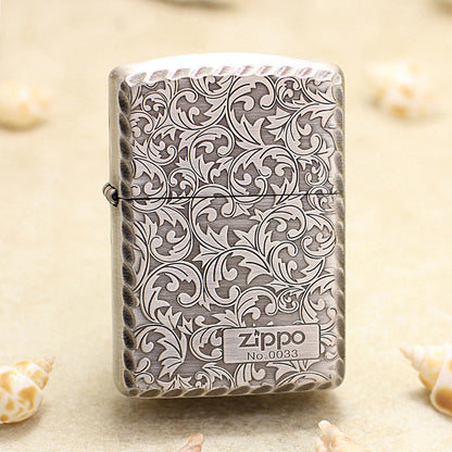 Zippo Antique Silver Double-Sided Arabesque (Qianyu Studio) 162-DS09