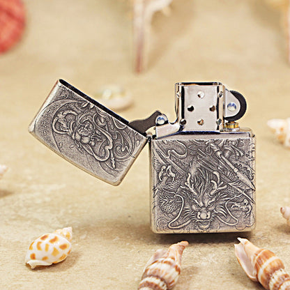 Zippo Antique Silver Nezha 205-DS98