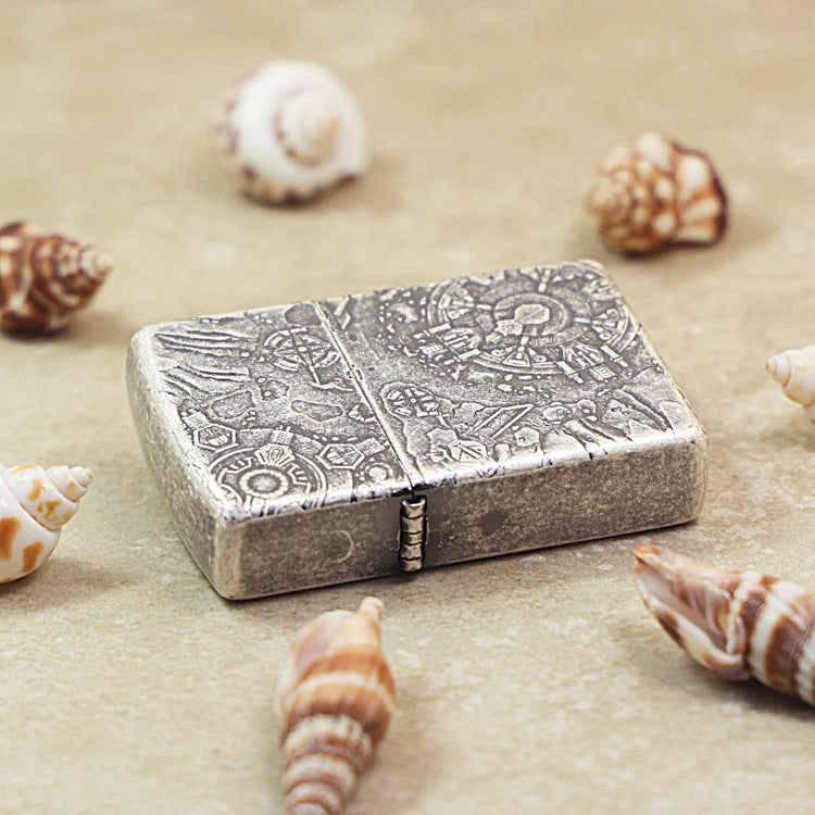 Zippo Antique Silver 'Space Ruins' Deep Carve - DS122