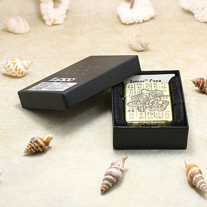Zippo Armor Antique Brass '3D Hundred Blessings' - CC36