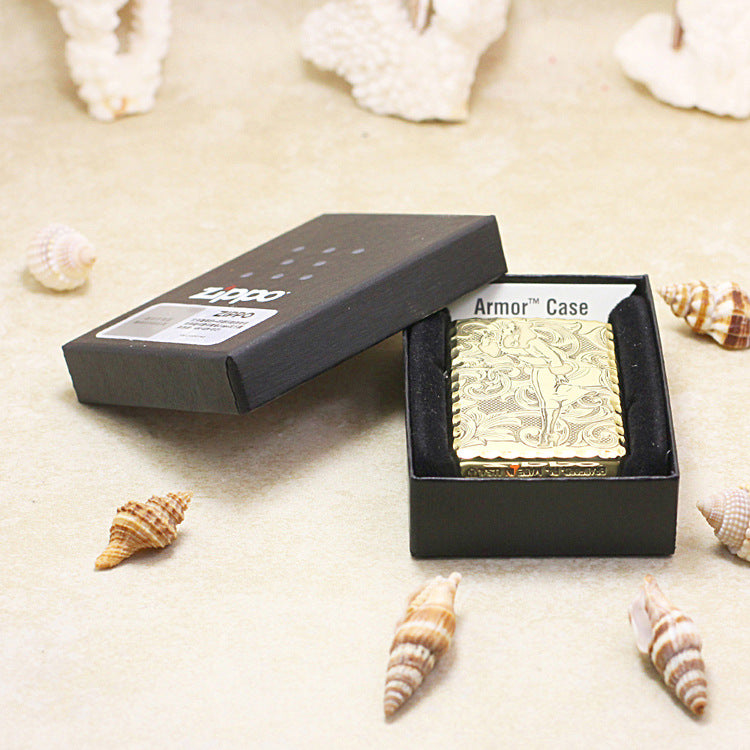 Zippo Armor Antique Brass 'Baroque Lady' - CC21