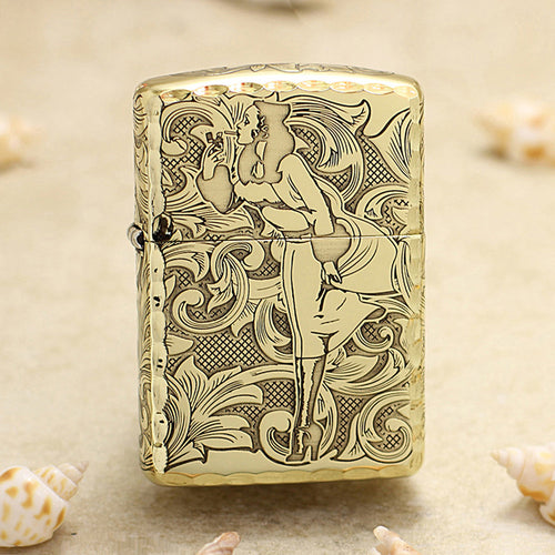 Zippo Armor Antique Brass 'Baroque Lady' - CC21
