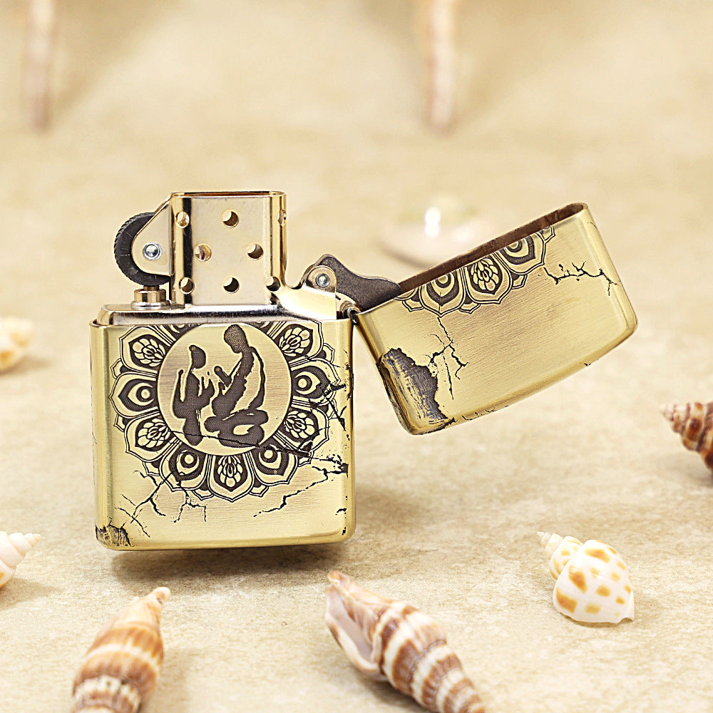 Zippo Armor Antique Brass 'Bodhisattva Enlightenment' - CC31
