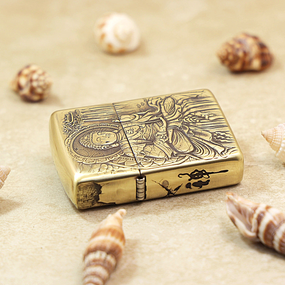 Zippo Armor Antique Brass 'Bodhisattva Enlightenment' - CC31