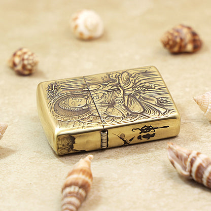 Zippo Armor Antique Brass 'Bodhisattva Enlightenment' - CC31