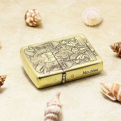 Zippo Armor Antique Brass 'Dark Libra Zodiac' - C33