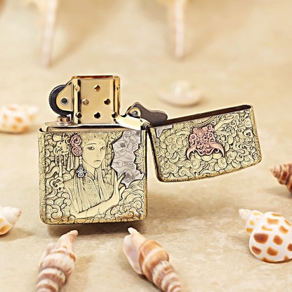 Zippo Armor Antique Brass 'Dragon Emperor Fifth Lord' - CC41