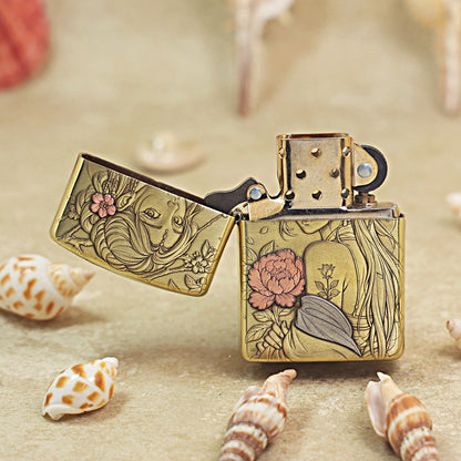 Zippo Armor Antique Brass 'Flower Fairy' - CC17