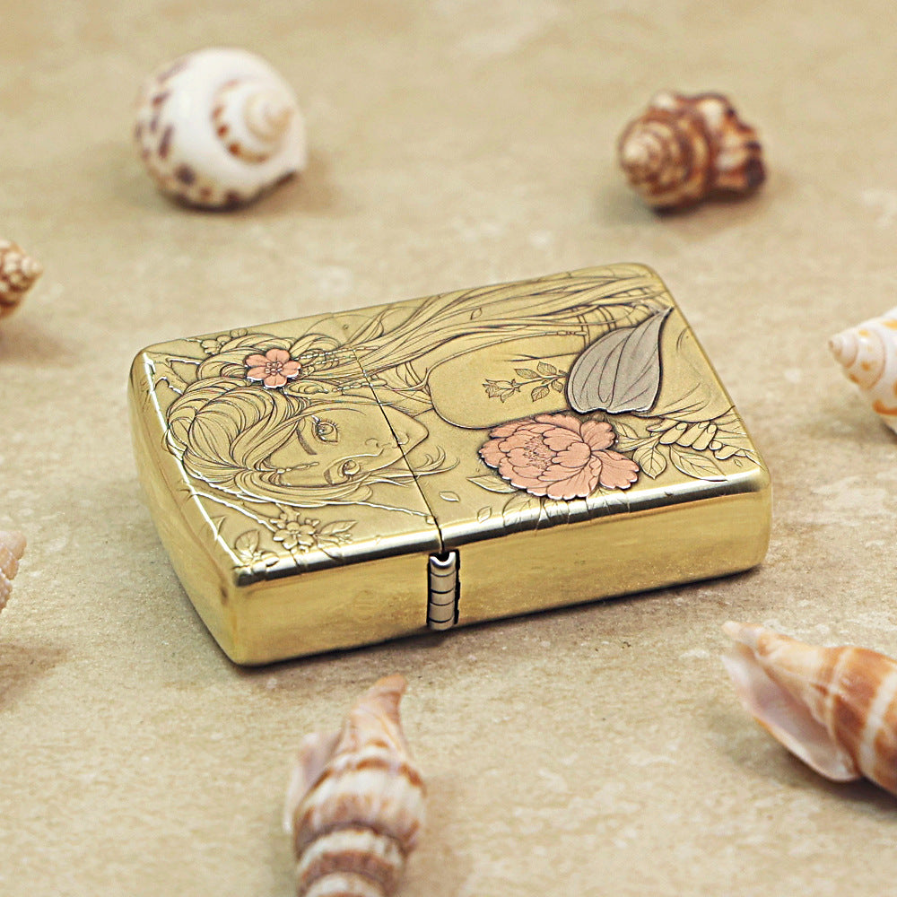 Zippo Armor Antique Brass 'Flower Fairy' - CC17