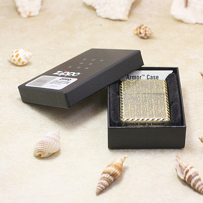 Zippo Armor Antique Brass 'Heart Sutra' - DS134