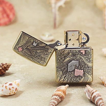 Zippo Armor Antique Brass Majestic Great Wall - CC86