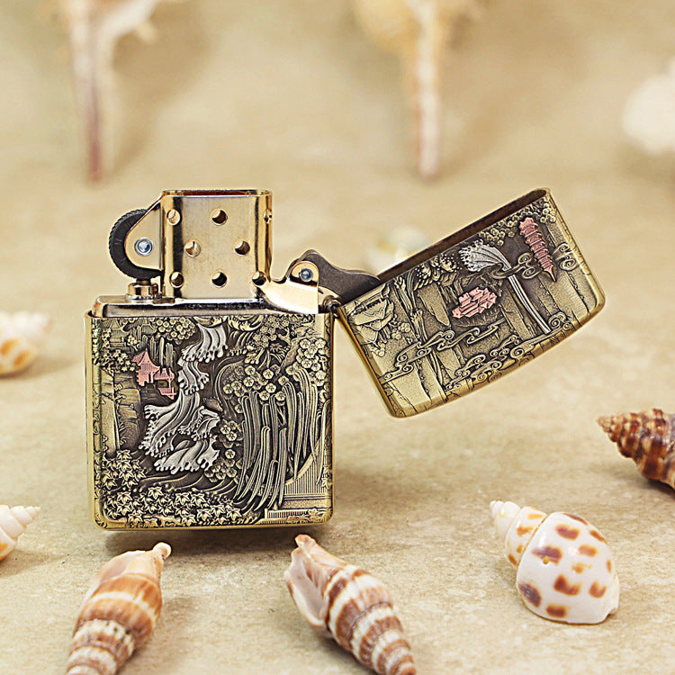 Zippo Armor Antique Brass Majestic Great Wall - CC86