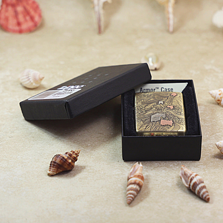 Zippo Armor Antique Brass Majestic Great Wall - CC86