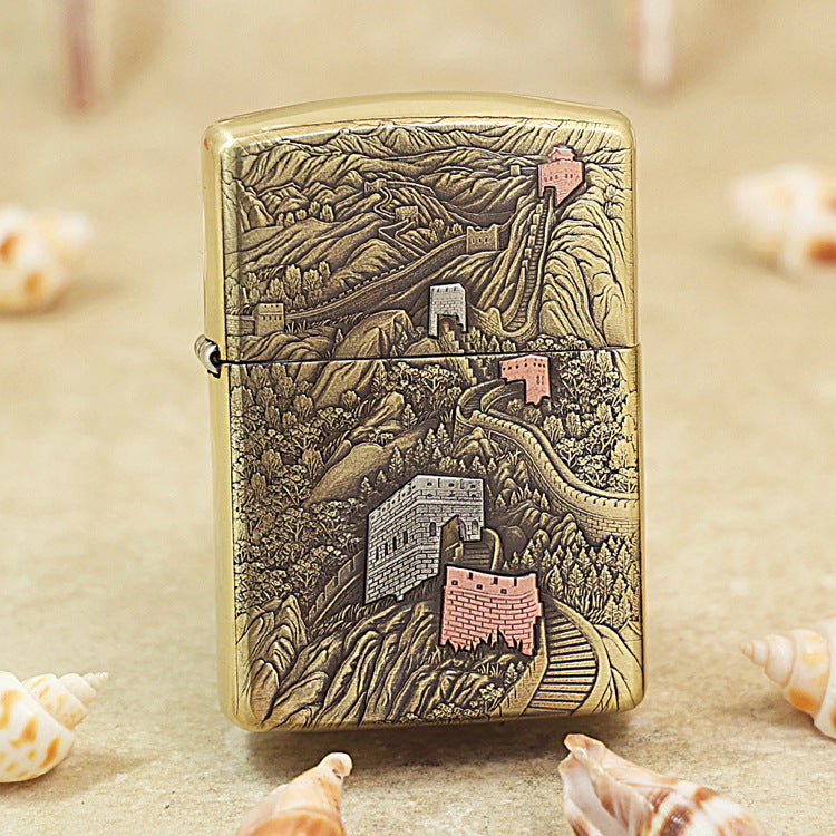 Zippo Armor Antique Brass Majestic Great Wall - CC86
