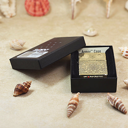 Zippo Armor Antique Brass Nine Palaces Eight Trigrams - CC100