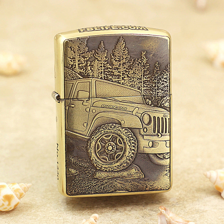 Zippo Armor Antique Brass 'Rubicon Forest Trail' - CC38