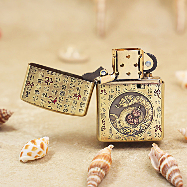 Zippo Armor Antique Brass 'Year of the Snake' - CC22