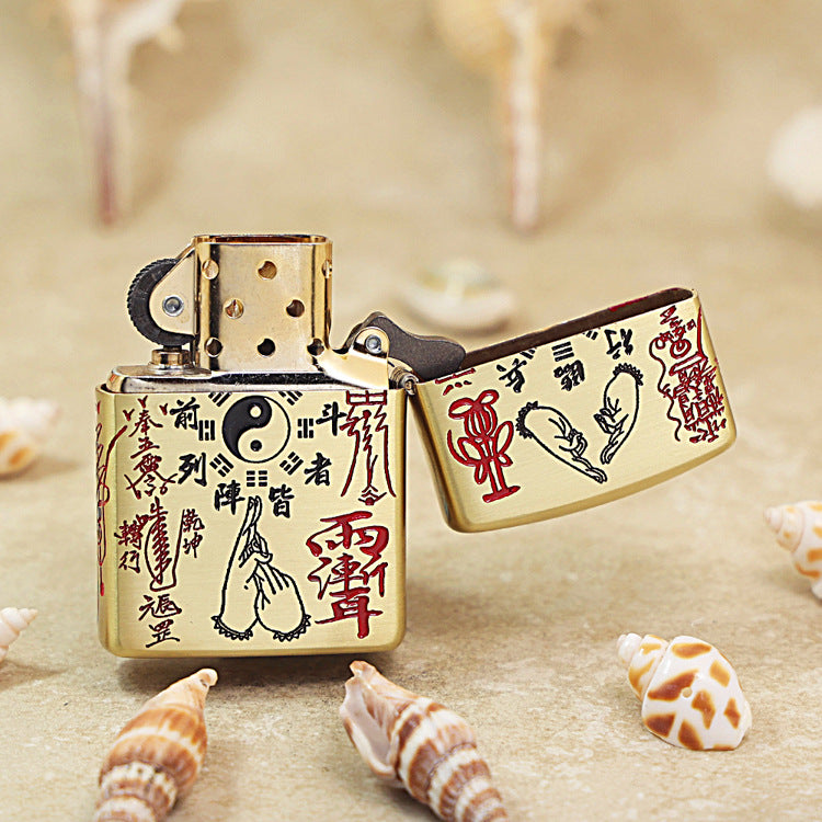 Zippo Armor Antique Brass Zhong Kui Exorcist - CC85