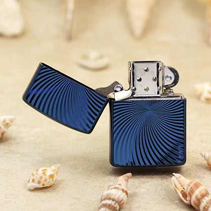 Zippo Armor Blue Titanium Plated with Swirl Design - JP35