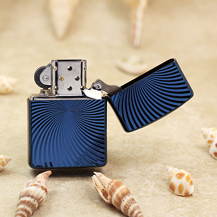 Zippo Armor Blue Titanium Plated with Swirl Design - JP35