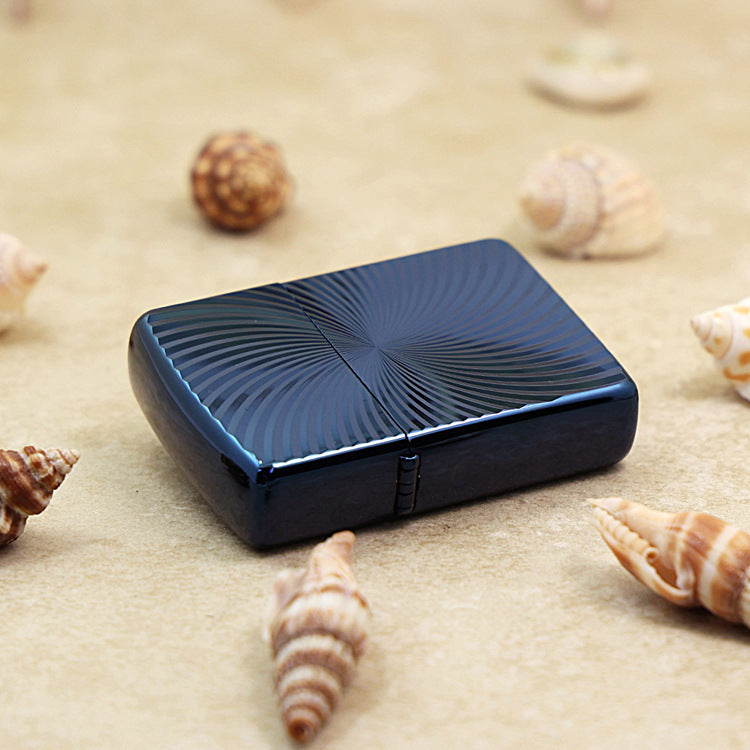 Zippo Armor Blue Titanium Plated with Swirl Design - JP35