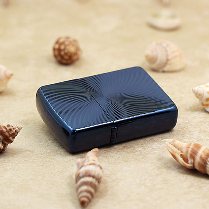 Zippo Armor Blue Titanium Plated with Swirl Design - JP35