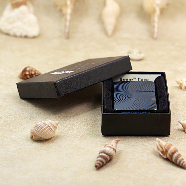 Zippo Armor Blue Titanium Plated with Swirl Design - JP35