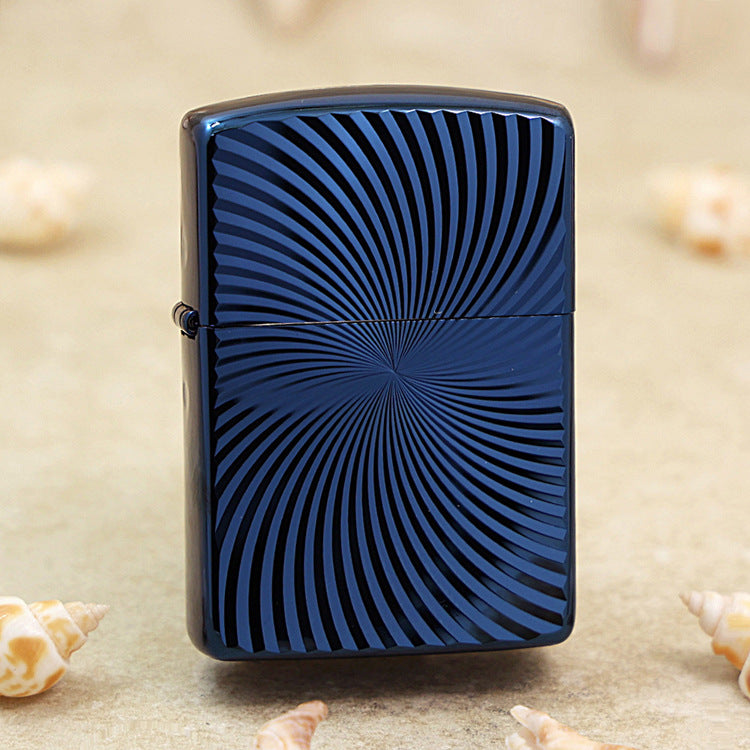 Zippo Armor Blue Titanium Plated with Swirl Design - JP35