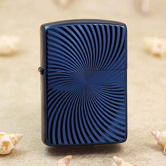 Zippo Armor Blue Titanium Plated with Swirl Design - JP35