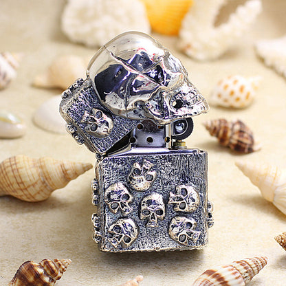 Zippo Armor Deep Carve Skull Emblems - JP46