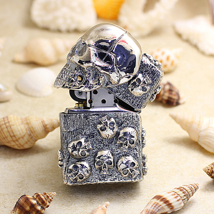 Zippo Armor Deep Carve Skull Emblems - JP46