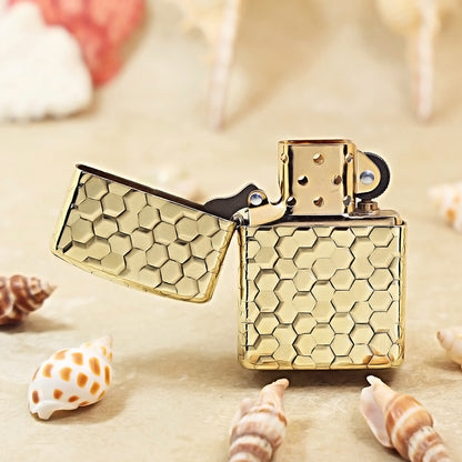 Zippo Armor High Polish Brass '5D Honeycomb Grid' - CC45