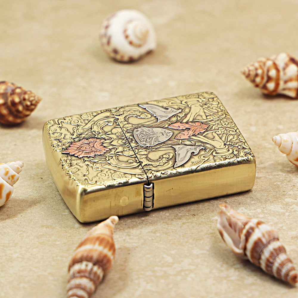 Zippo Armor High Polish Brass Avalokitesvara Bodhisattva - CC69