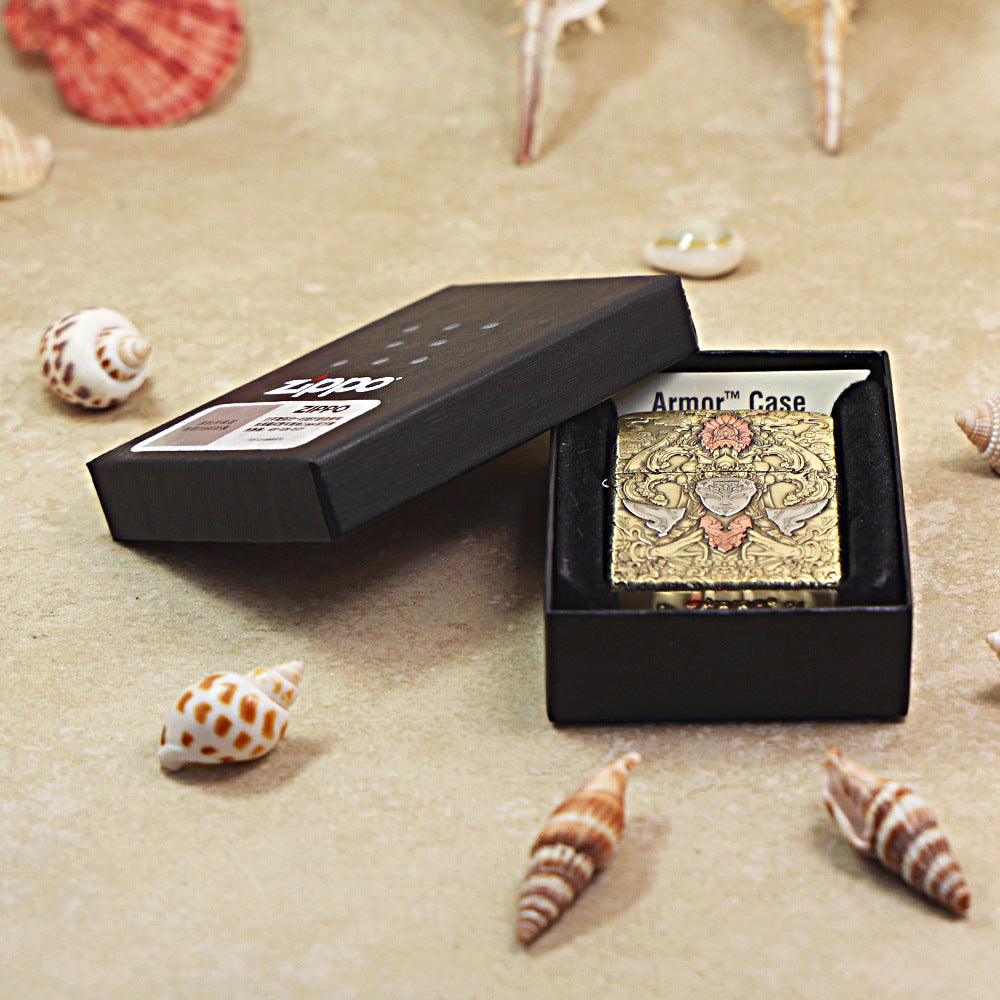 Zippo Armor High Polish Brass Avalokitesvara Bodhisattva - CC69