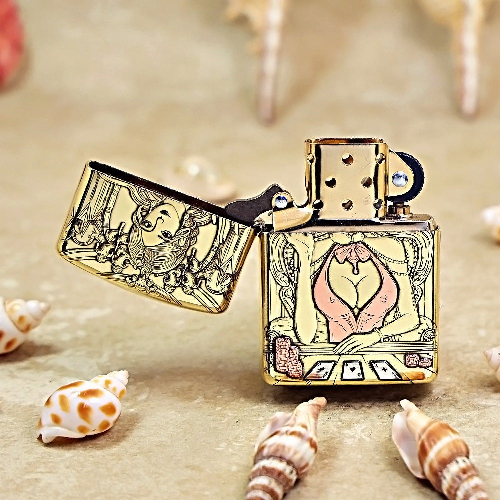 Zippo Armor High Polish Brass 'Casino Dealer' - CC16