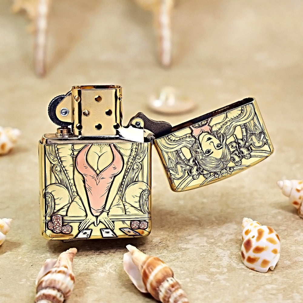 Zippo Armor High Polish Brass 'Casino Dealer' - CC16