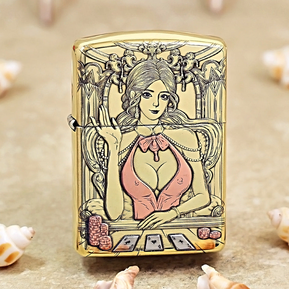 Zippo Armor High Polish Brass 'Casino Dealer' - CC16
