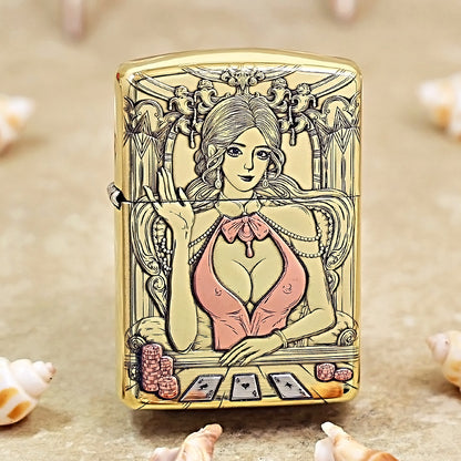 Zippo Armor High Polish Brass 'Casino Dealer' - CC16