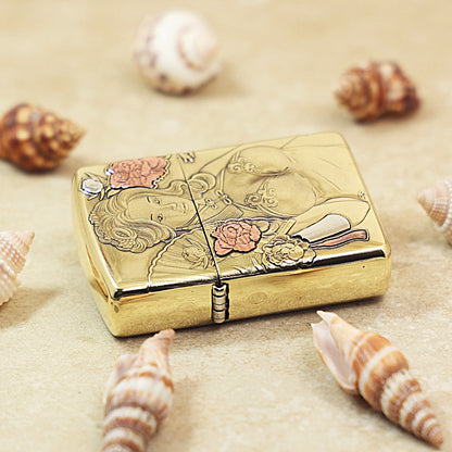 Zippo Armor High Polish Brass 'Cheongsam Peony' - CC27