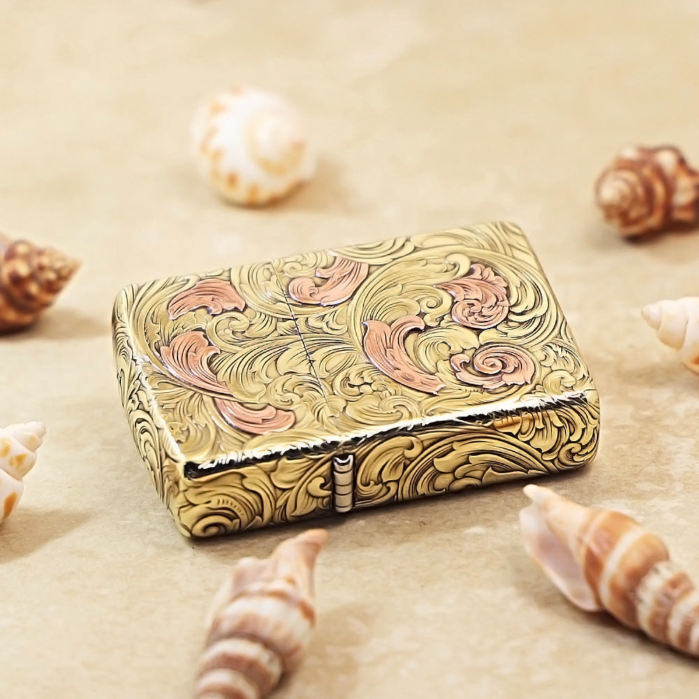 Zippo Armor High Polish Brass Cyclone Scrollwork - CC46