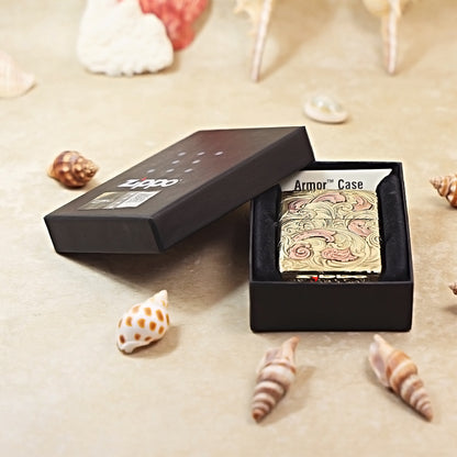 Zippo Armor High Polish Brass Cyclone Scrollwork - CC46