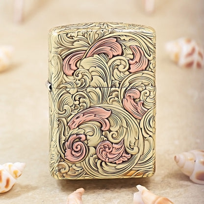Zippo Armor High Polish Brass Cyclone Scrollwork - CC46