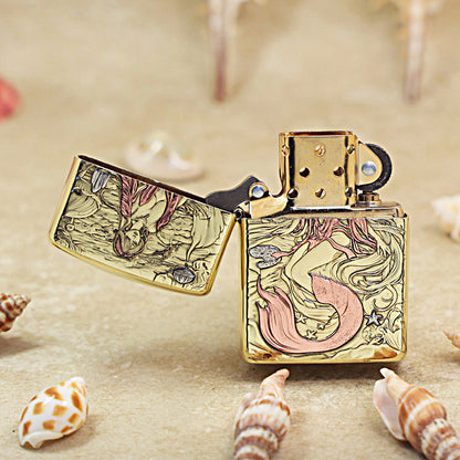 Zippo Armor High Polish Brass Enchanted Mermaid - CC83